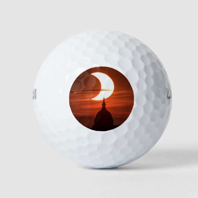 Solar Eclipse 2021 Golfball (Vorderseite)