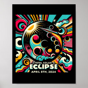 Solar Eclipse 2024 04,08,24 Eclipse Mens Womens Ki Poster