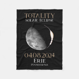 Solar Eclipse 2024 04,08,24 Erie Pennsylvania Fleecedecke