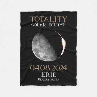 Solar Eclipse 2024 04,08,24 Erie Pennsylvania Fleecedecke