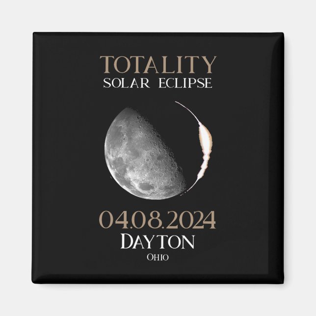 Solar Eclipse 2024 04 Dayton Ohio Magnet (Vorne)