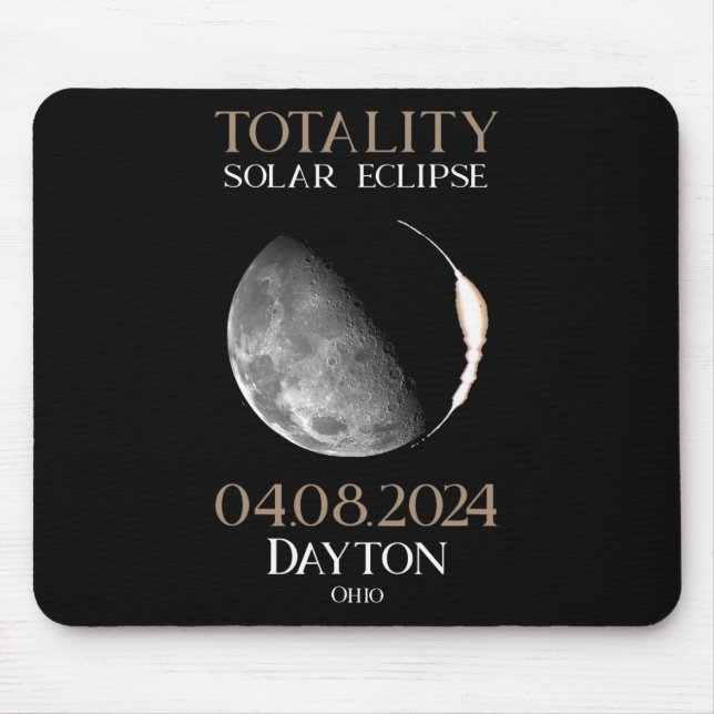 Solar Eclipse 2024 04 Dayton Ohio Mousepad (Vorne)