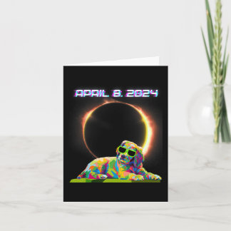 Solar Eclipse 2024 April 8 Dog Solar Eclipse Glass Karte