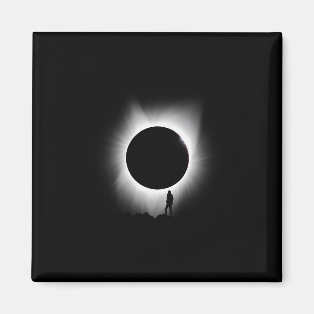 Solar Eclipse 2024 Art Solar Eclipse Art Magnet (Vorne)