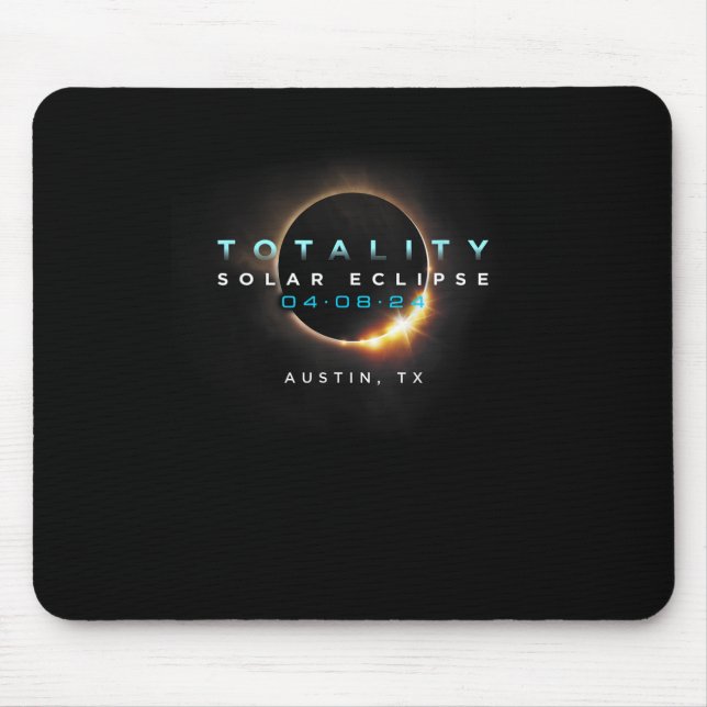Solar Eclipse 2024 Austin Mousepad (Vorne)