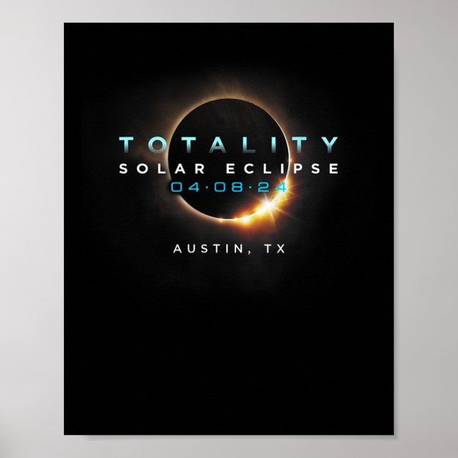 Solar Eclipse 2024 Austin Poster (Vorne)