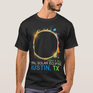 Solar Eclipse 2024 Austin Texas farbenfrohe Totali T-Shirt