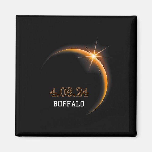 Solar Eclipse 2024 Buffalo Totality Spring 4,08,24 Magnet (Vorne)