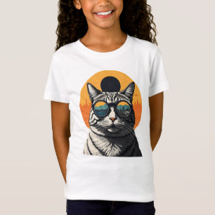 Solar-Eclipse,2024 Cat Wearing Solar Eclips Glasse T-Shirt