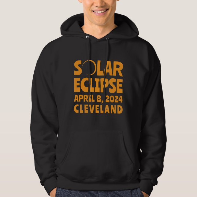 Solar Eclipse 2024 Cleveland Ohio Hoodie (Vorderseite)