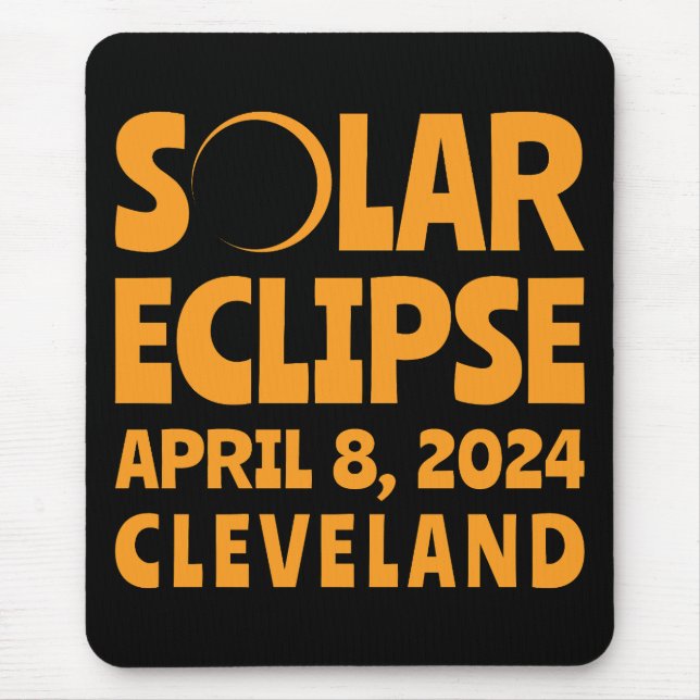 Solar Eclipse 2024 Cleveland Ohio Mousepad (Vorne)