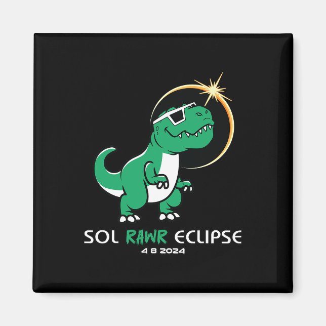 Solar Eclipse 2024 Gesamt Eclipse 8. April Sol Raw Magnet (Vorne)