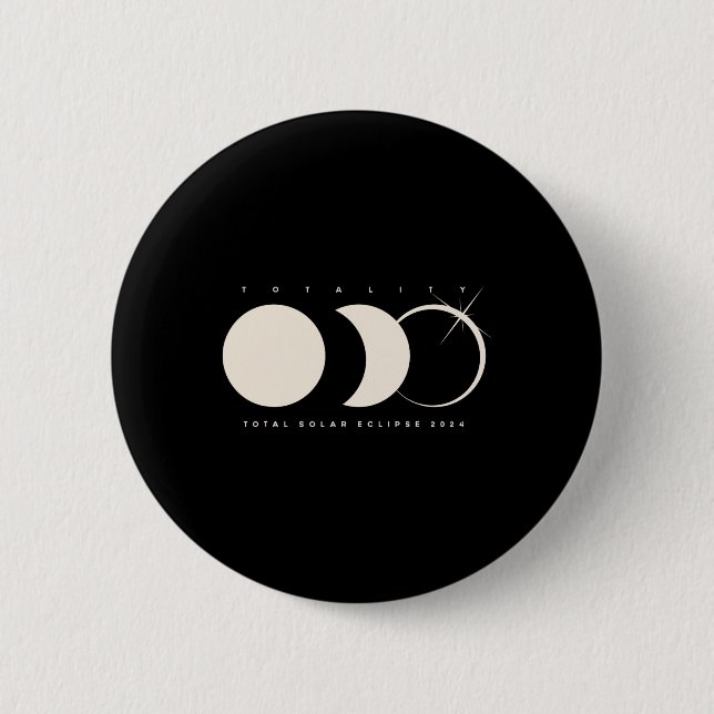 Solar Eclipse 2024 Gesamt Eclipse Astronomie Grafi Button (Vorderseite)