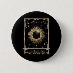 Solar Eclipse 2024 Gesamt Eclipse Astronomie Tarot Button