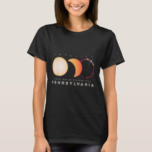 Solar Eclipse 2024 Gesamt Eclipse Pennsylvania Gra T-Shirt