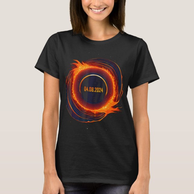 Solar-Eclipse 2024 Gesamt-Sun-Eclipse T-Shirt (Vorderseite)