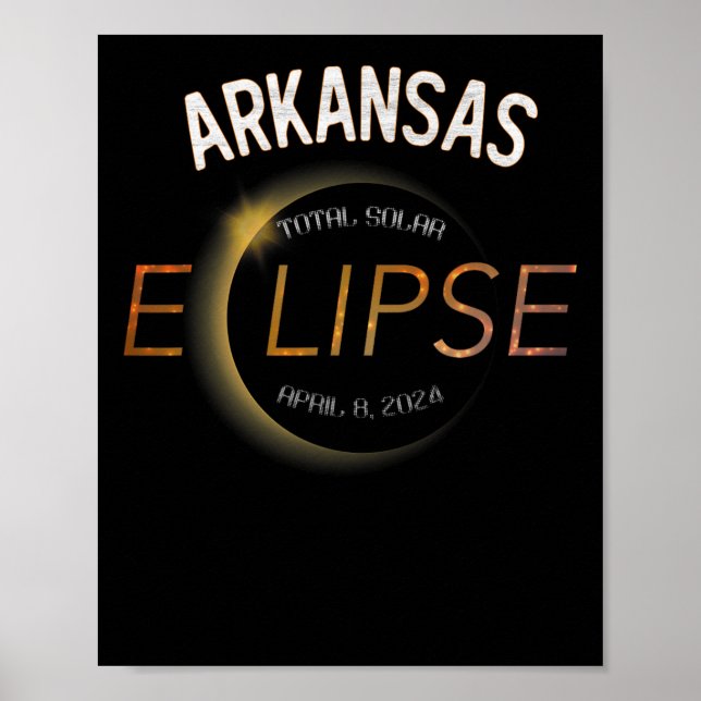 Solar Eclipse 2024 Gesamter Solar Eclipse Staat Ar Poster (Vorne)