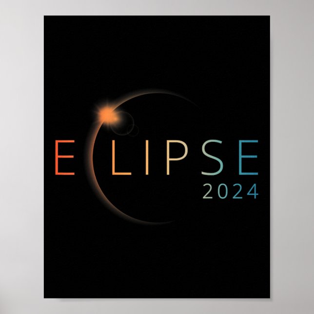 Solar-Eclipse 2024 Gesamtsolaröklipse 4,08,24 Poster (Vorne)