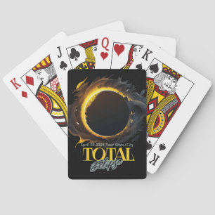 Solar Eclipse 2024 Geschenk Ihr Stadt Staat 8. Apr Spielkarten