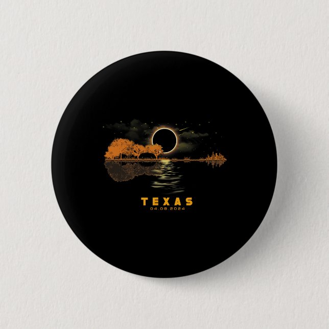 Solar Eclipse 2024 Guitar 04.08.24 Totality Texas Button (Vorderseite)