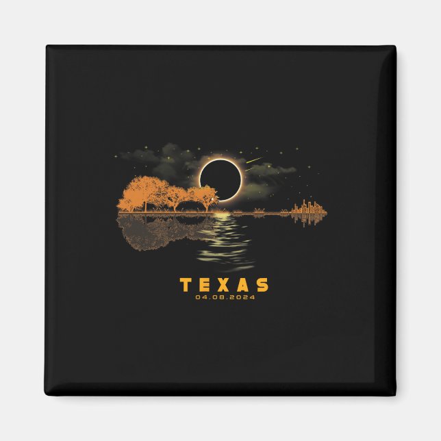 Solar Eclipse 2024 Guitar 04.08.24 Totality Texas Magnet (Vorne)