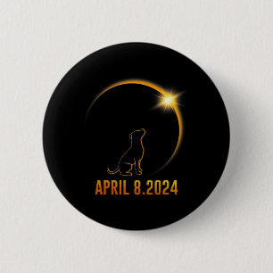 Solar-Eclipse 2024 Hund Totalität 1 Button