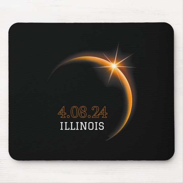 Solar Eclipse 2024 Illinois Totality Spring 4,08,2 Mousepad (Vorne)