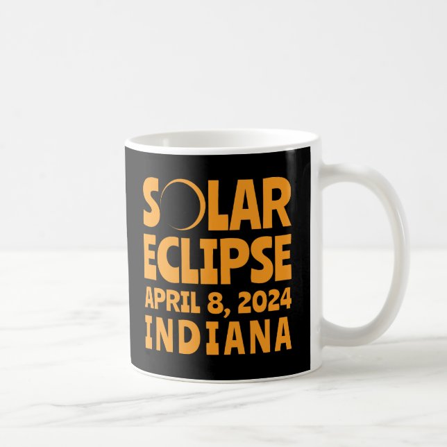 Solar Eclipse 2024 Indiana Kaffeetasse (Rechts)