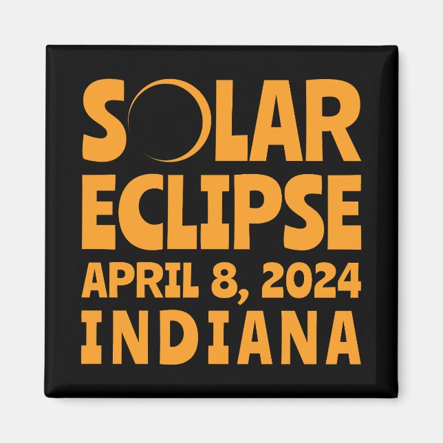 Solar Eclipse 2024 Indiana Magnet (Vorne)