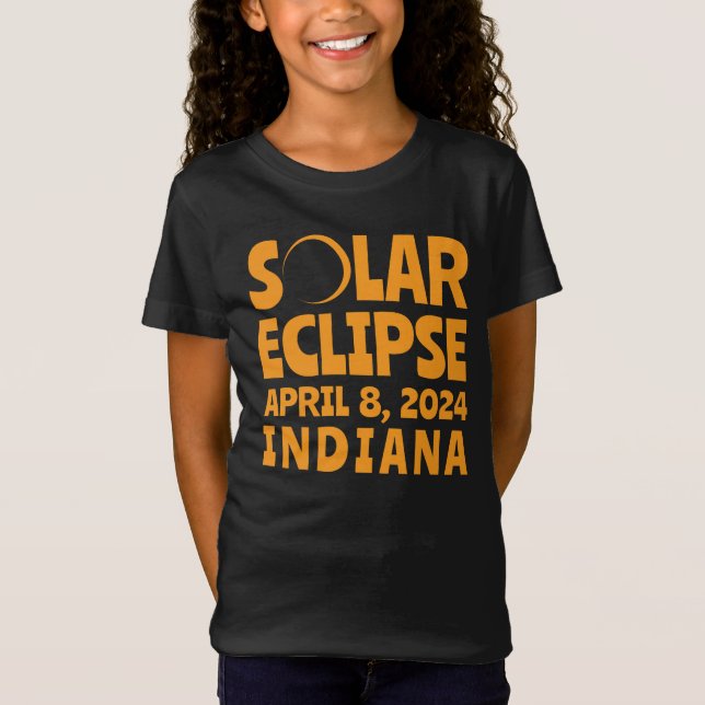 Solar Eclipse 2024 Indiana T-Shirt (Vorderseite)