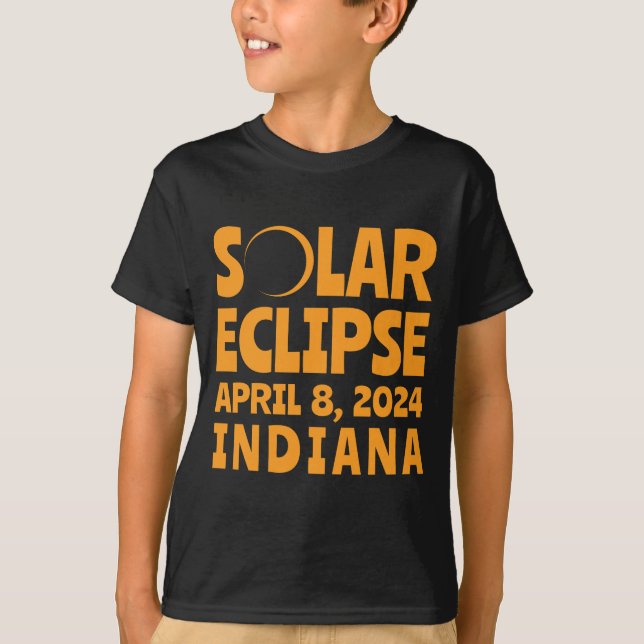 Solar Eclipse 2024 Indiana T-Shirt (Vorderseite)