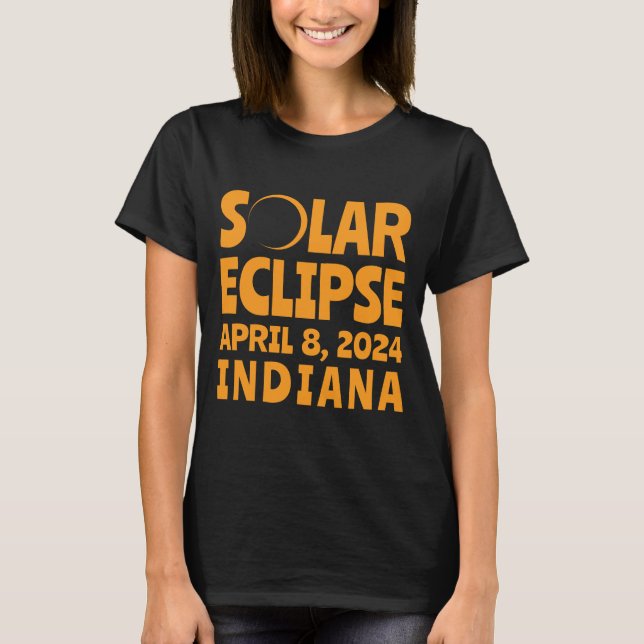 Solar Eclipse 2024 Indiana T-Shirt (Vorderseite)