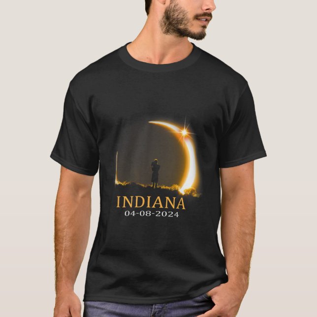 Solar Eclipse 2024 Indiana Total Solar Eclipse T-Shirt (Vorderseite)