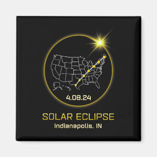 Solar Eclipse 2024 Indianapolis in Indiana Totalit Magnet