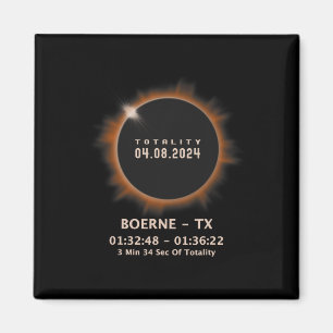 Solar Eclipse 2024 Insgesamt 04.08.24 Texas Tx Magnet