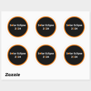Solar Eclipse 2024 Klassischer Rundaufkleber Runder Aufkleber