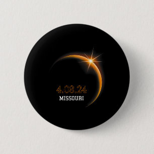 Solar Eclipse 2024 Missouri Totality Spring 4,08,2 Button
