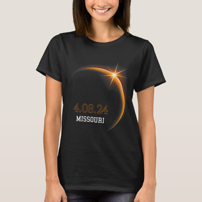 Solar Eclipse 2024 Missouri Totality Spring 4,08,2 T-Shirt (Vorderseite)
