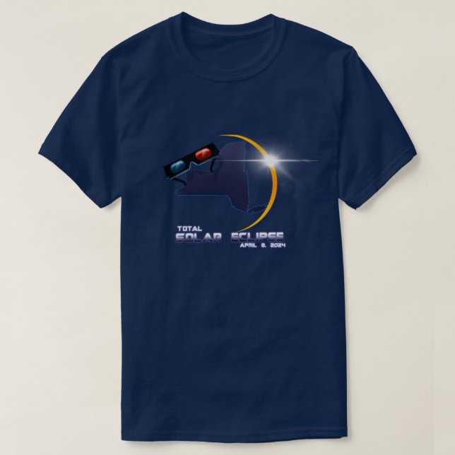 Solar Eclipse 2024 New Yorker T - Shirt (Design vorne)