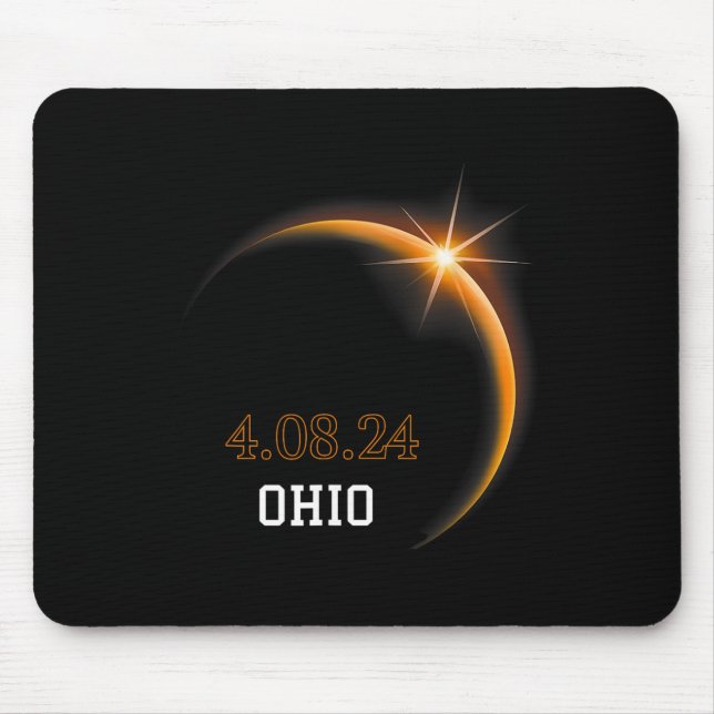 Solar Eclipse 2024 Ohio Totality Spring 4,08,24 Mousepad (Vorne)