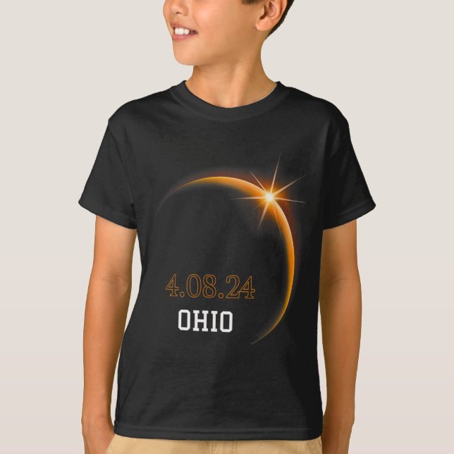 Solar Eclipse 2024 Ohio Totality Spring 4,08,24 T-Shirt (Vorderseite)