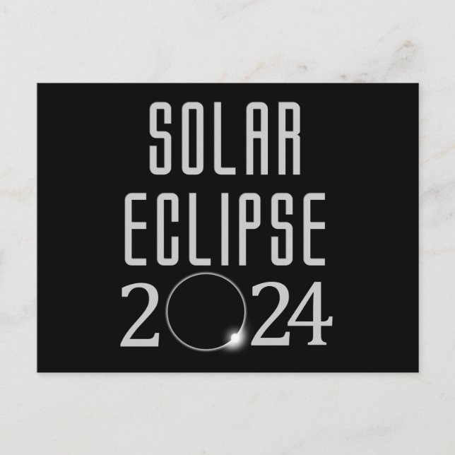 Solar Eclipse 2024 Postkarte (Vorderseite)
