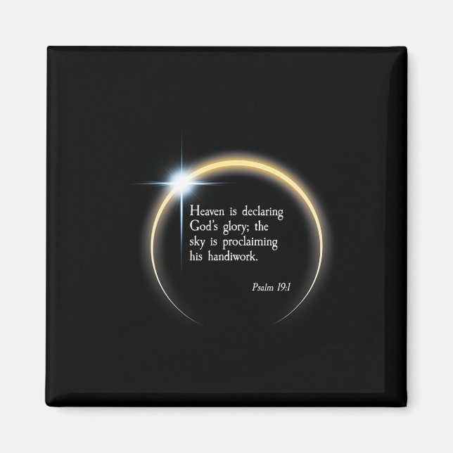 Solar Eclipse 2024 - Psalm 191 Magnet (Vorne)