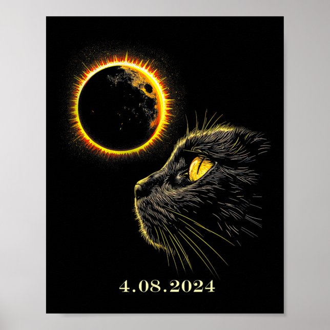 Solar Eclipse 2024 Shirt Gesamter Eclipse 8. April Poster (Vorne)