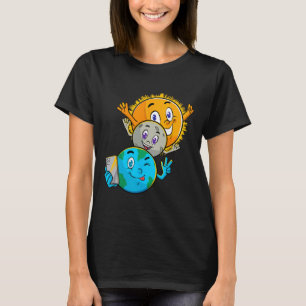 Solar Eclipse 2024 SonnenEarth Sun Moon Selfie Wel T-Shirt