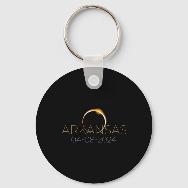 Solar Eclipse 2024 Staat Arkansas Total Solar Ecli Schlüsselanhänger (Vorderseite)