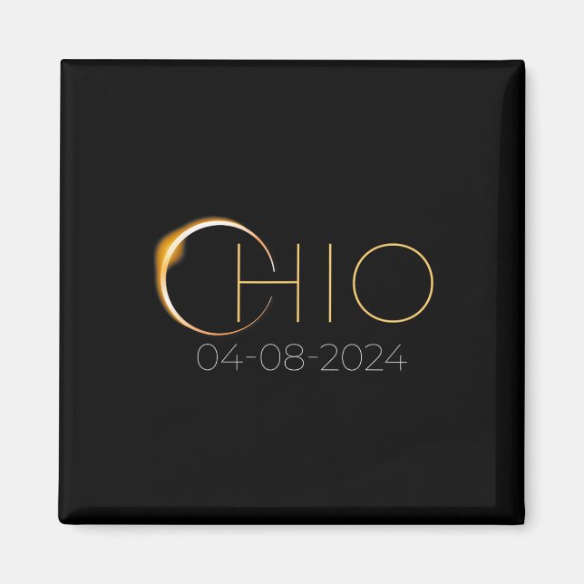 Solar Eclipse 2024 Staat Ohio Total Solar Eclipse Magnet (Vorne)