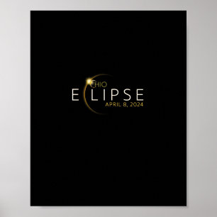 Solar Eclipse 2024 Staat Ohio Total Solar Eclipse Poster