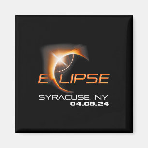 Solar Eclipse 2024 Syrakus New York Magnet