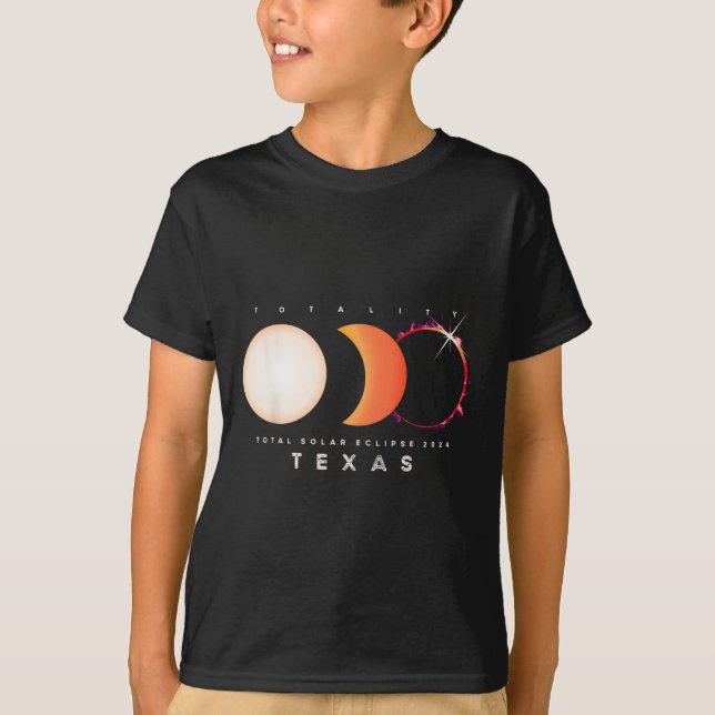 Solar Eclipse 2024 Texas Total Eclipse America Gra T-Shirt (Vorderseite)